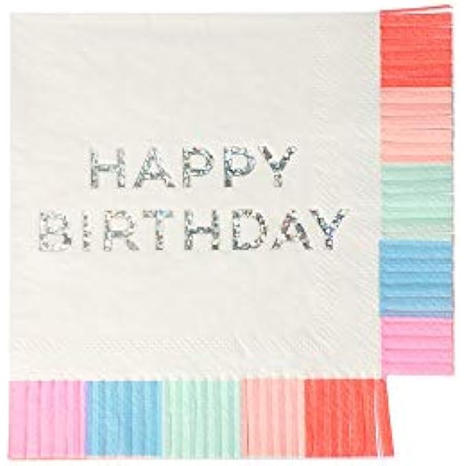 BIRTHDAY FRINGE SMALL NAPKINS - Image 2